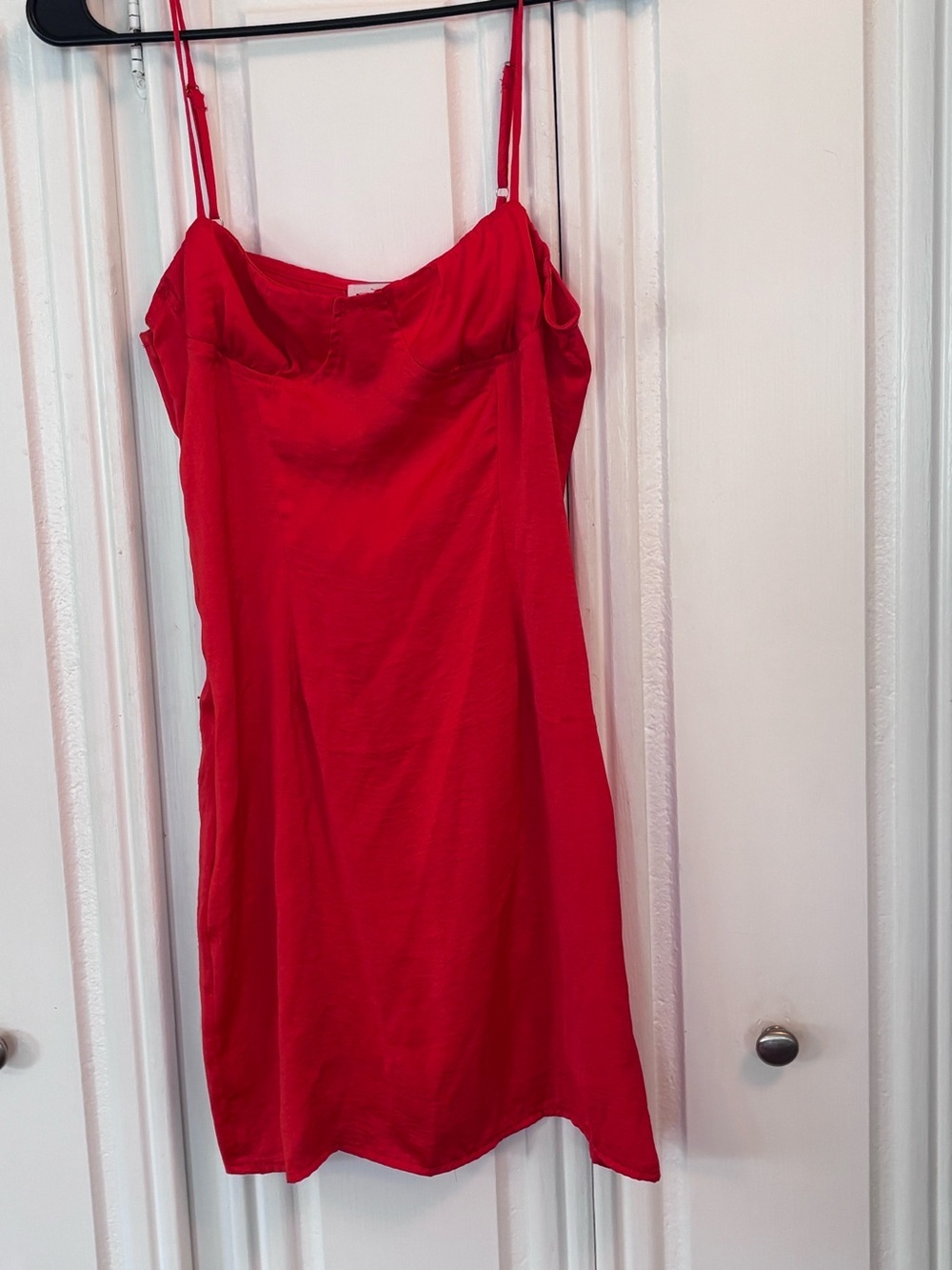 Princess Polly Red Slip Dress with Thin Straps sz4